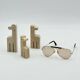 Ensemble de trois sculptures animales vintage en travertin italien