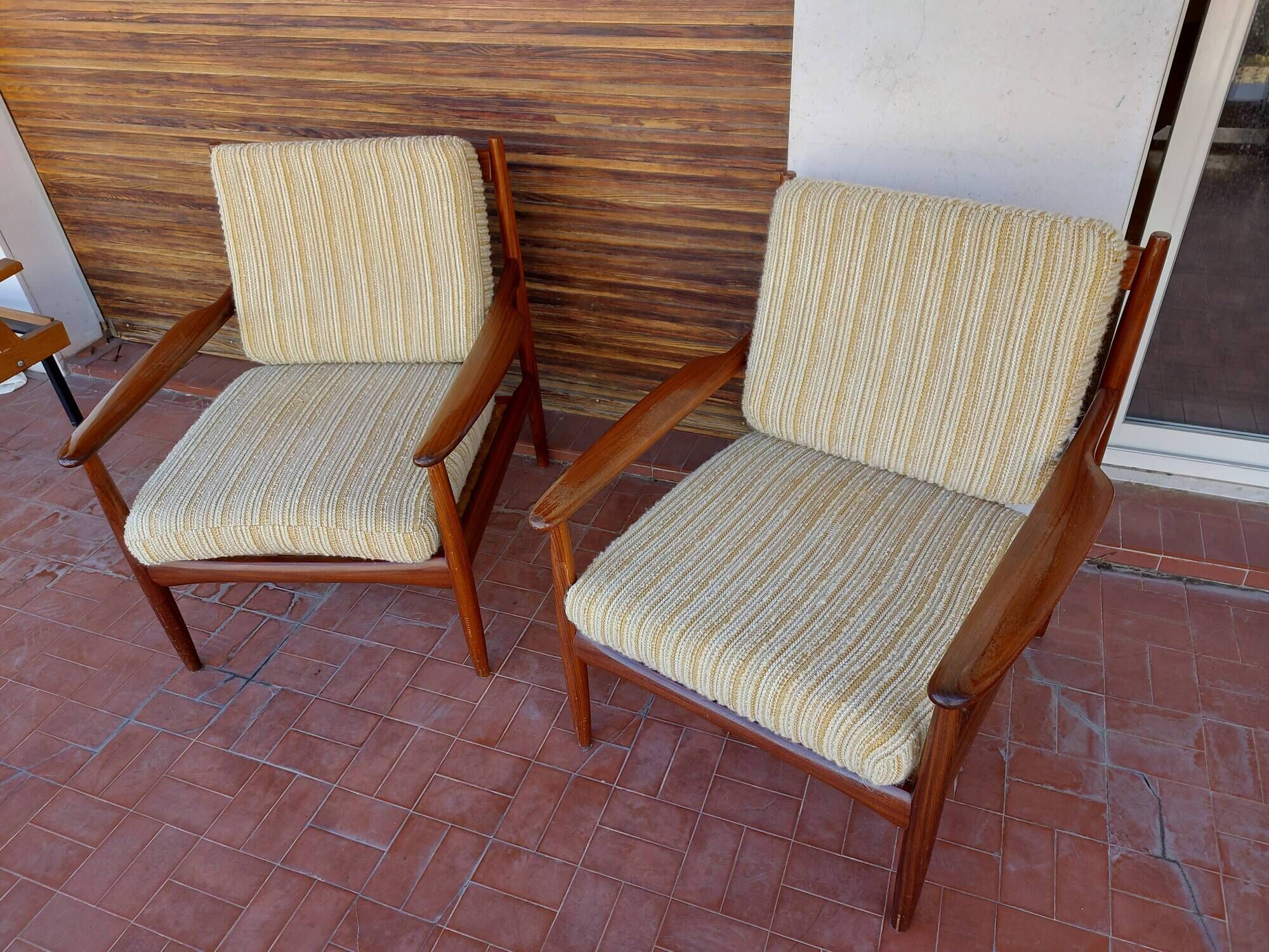 Scandinavian armchair Grete Jalk in teak, 50
