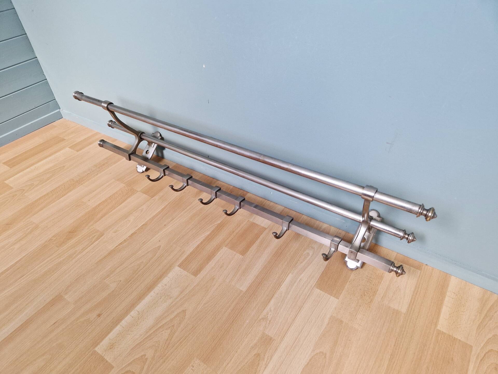 Nickel-plated Art Deco coat rack, 1920s