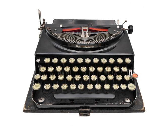 Machine à écrire Remington Portable usa 1930 révisée ruban neuf