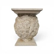 Console ou base de table en forme de coquillage Magnussen Ponte avec plateau en verre d'origine.