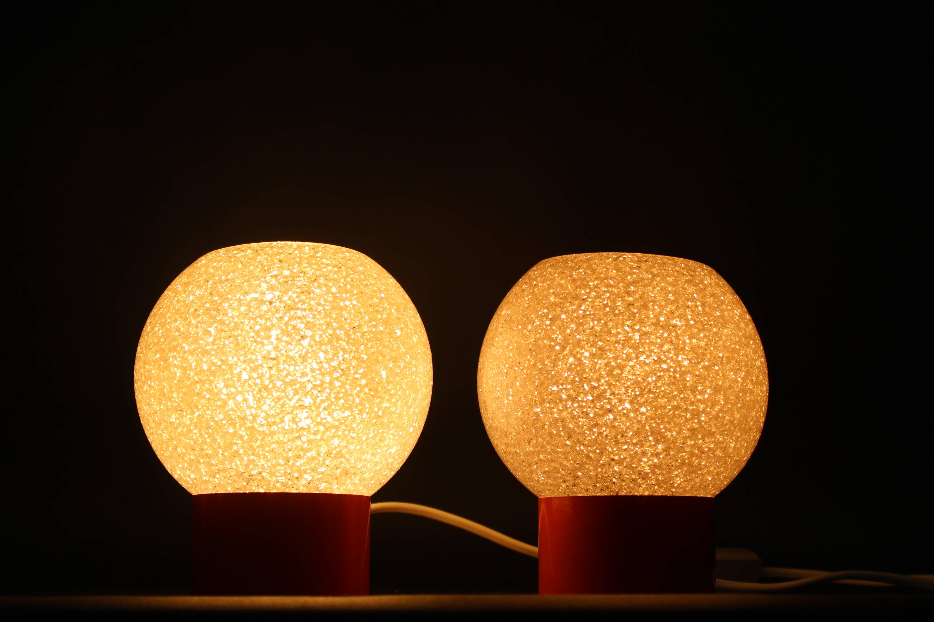 1970s Pair of Table lamps by Pokrok Zilina , Czechoslovakia
