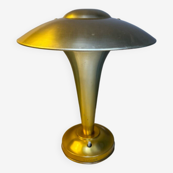 Art Deco mushroom lamp shaded gold