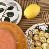 Glazed terracotta dessert plates