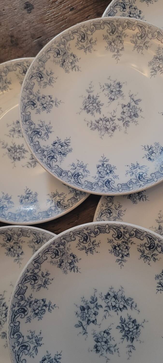 Rivanel 60's blue dessert plates