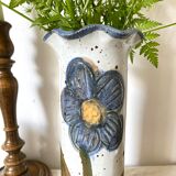 Tall stoneware vase