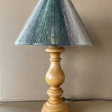Old turned wood lamp