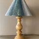 Old turned wood lamp