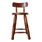 Antique wooden chair - oak - folk art - brutalist