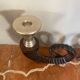 Pair of bronze candlesticks by Chapman