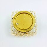 Mid Century Amber Bubble Glass Flush Mount By Helena Tynell For Limburg, Germany, 1970s