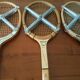 3 tennis wooden rackets 1950/1960