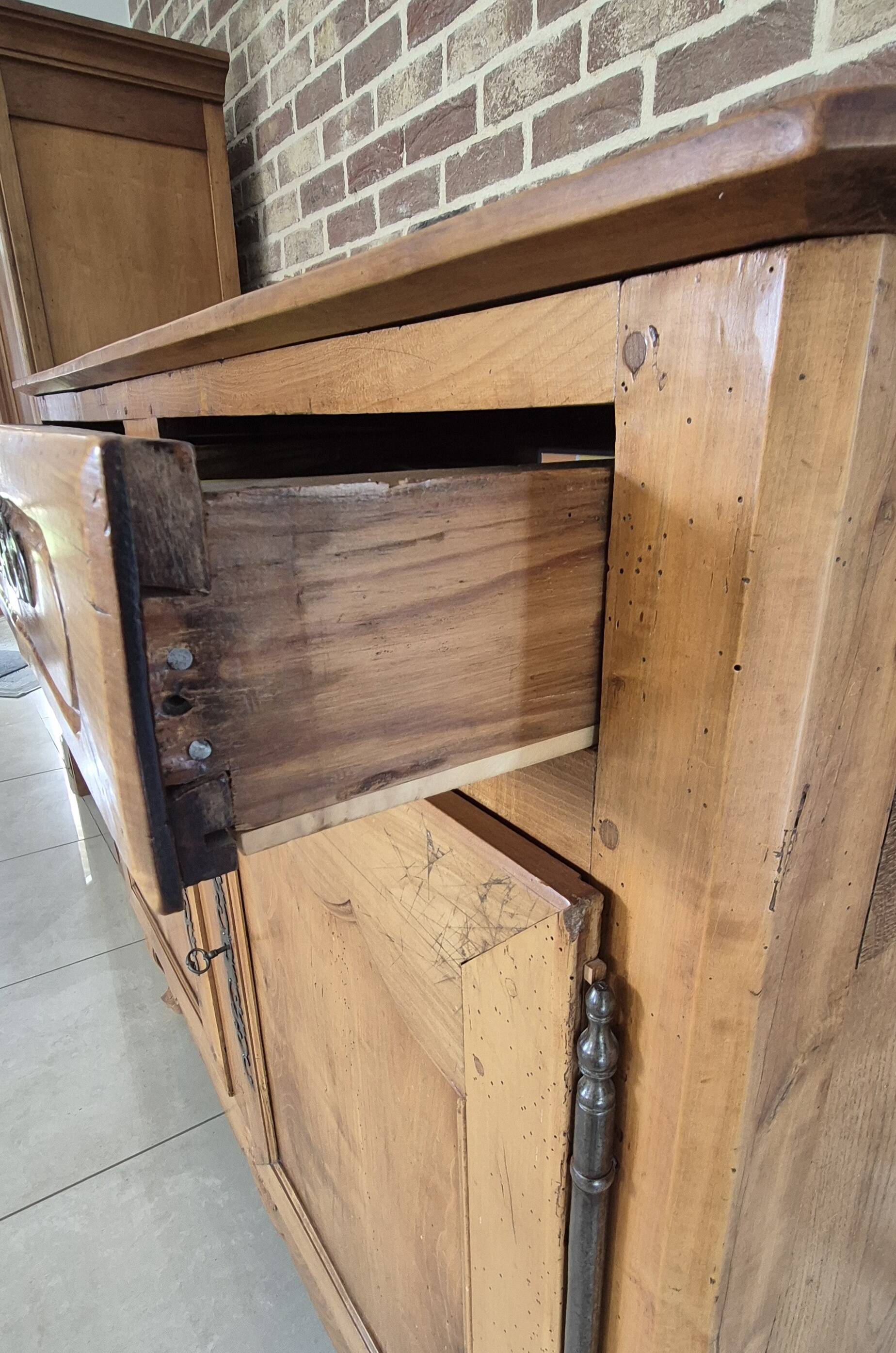 Cherry wood buffet, carved in the Louis XV style - early 19th century