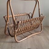 Rattan magazine rack