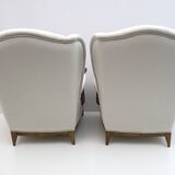 Attributed of Paolo Buffa Mid-Century Modern Italian Velvet Armchairs, 1950