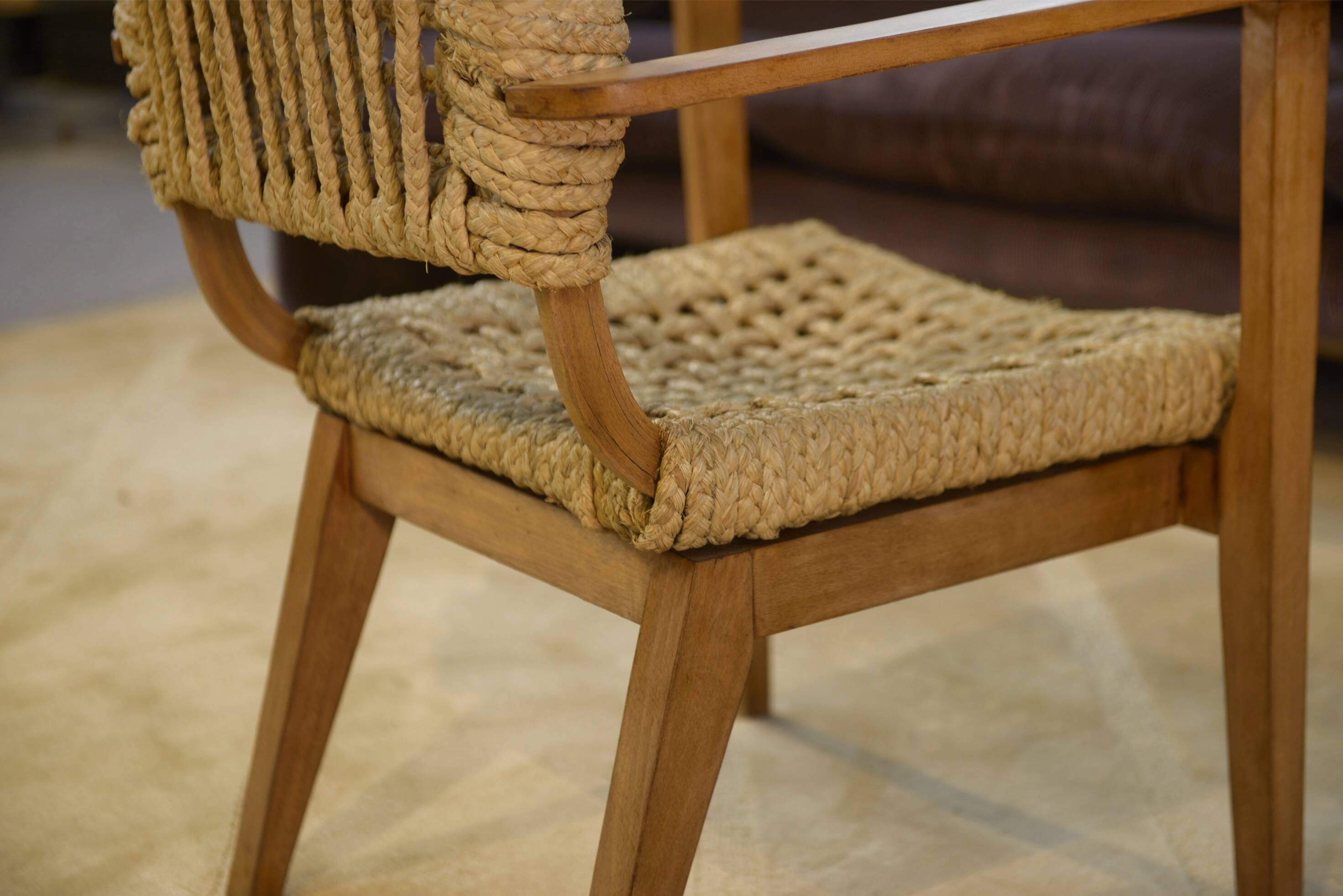 Armchair by Adrien Audoux and Frida Minet for Vibo Vesoul 1940s