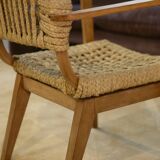 Armchair by Adrien Audoux and Frida Minet for Vibo Vesoul 1940s