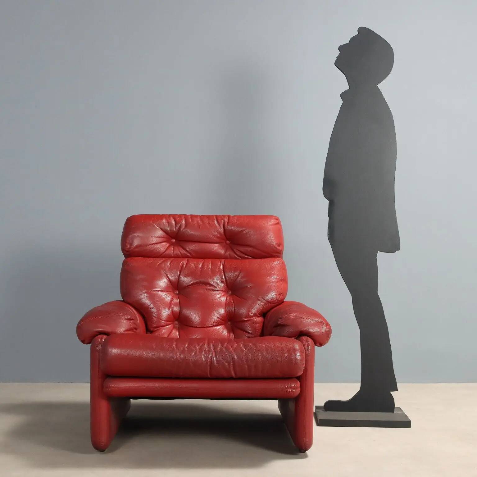 B&B Coronado armchair, vintage design by Tobia Scarpa, 1970s-80s.