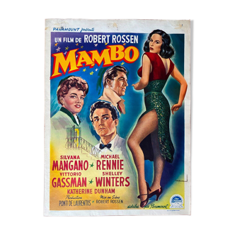 Belgian poster "Mambo" vittorio gassman, silvana mangano, michael rennie 1954