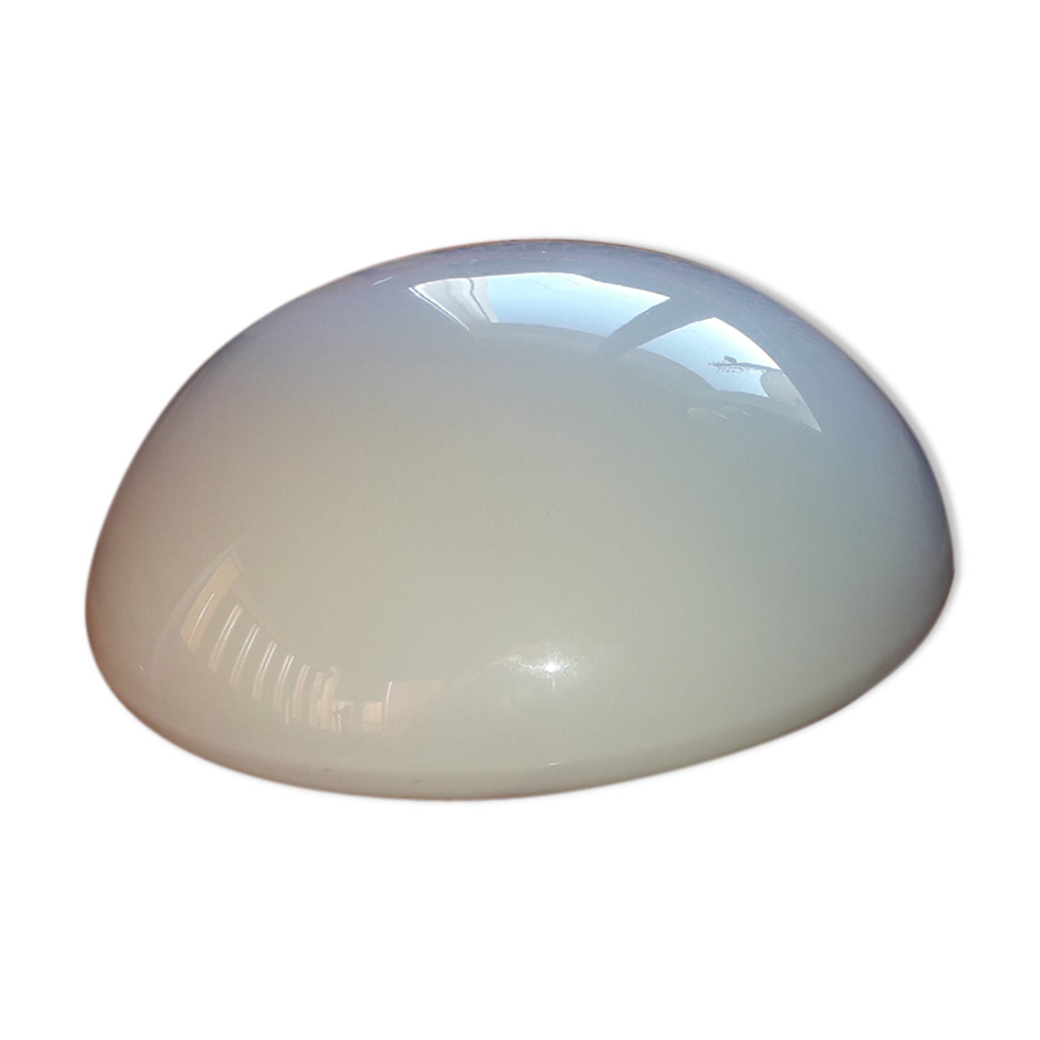 Opaline vintage round bedside lamp
