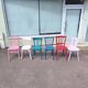 Set of 6 mismatched vintage bistro wooden chairs