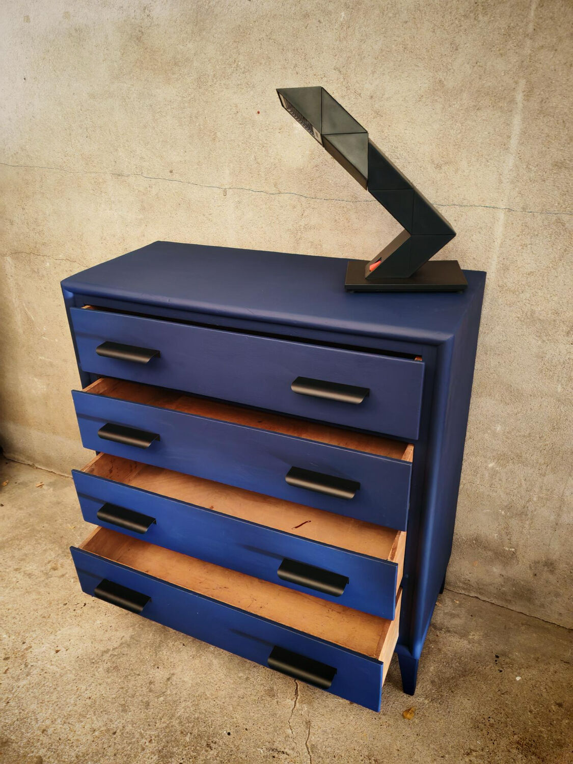 Commode parisienne design bleue