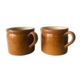 Lot de 2 mugs en grès