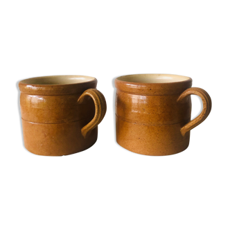 Set of 2 sandstone mugs