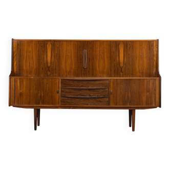 High Rosewood Sideboard with tambour doors made by Farstrup, 1960s
