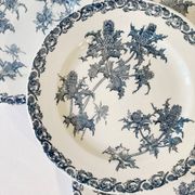 4 assiettes terre de fer Clairefontaine, modèle Righi