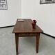 Solid walnut farmhouse table with spindle legs