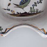 Nevers faience shaving dish - 18th century - Bird decoration