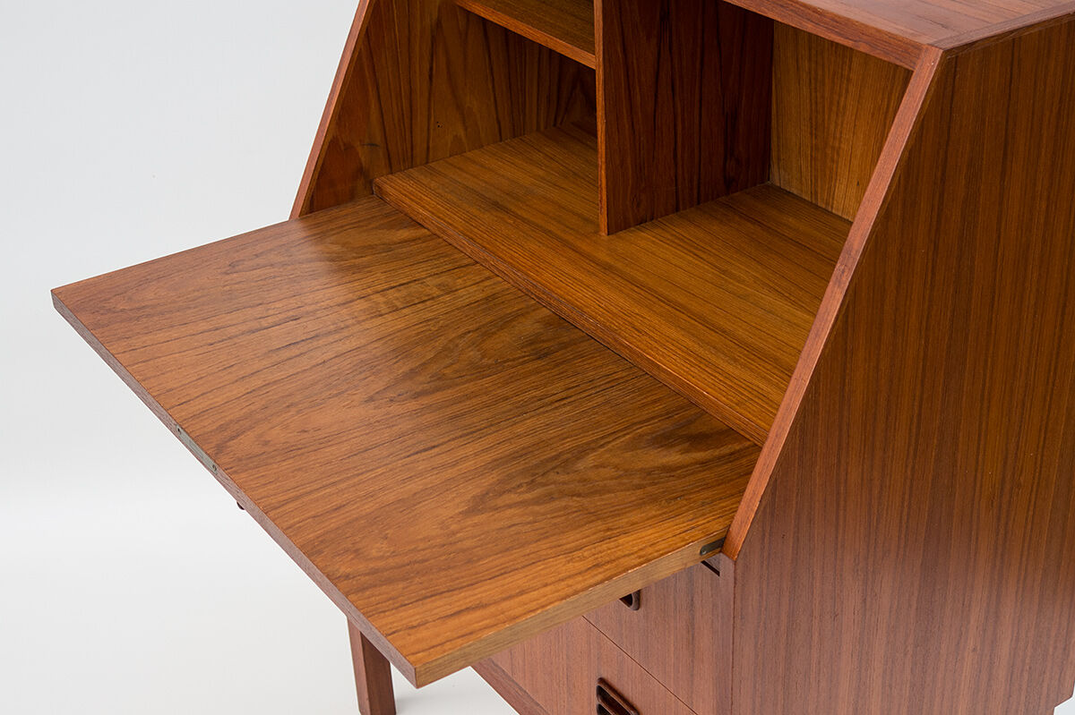 Danish teak secretary - desk by Tibergaard