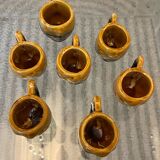 Set of 7 small glasses of Zoomorphic Vallauris Chicks