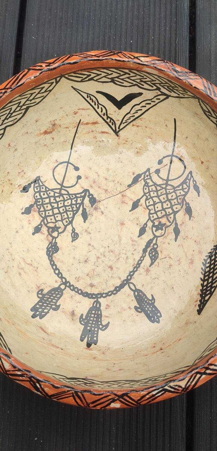 Old Berber craftsmanship salad bowl Kabylie Rif
