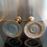 Pair of 18th century bronze candlesticks