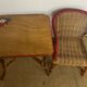 Ensemble table et fauteuil en rotin enfants