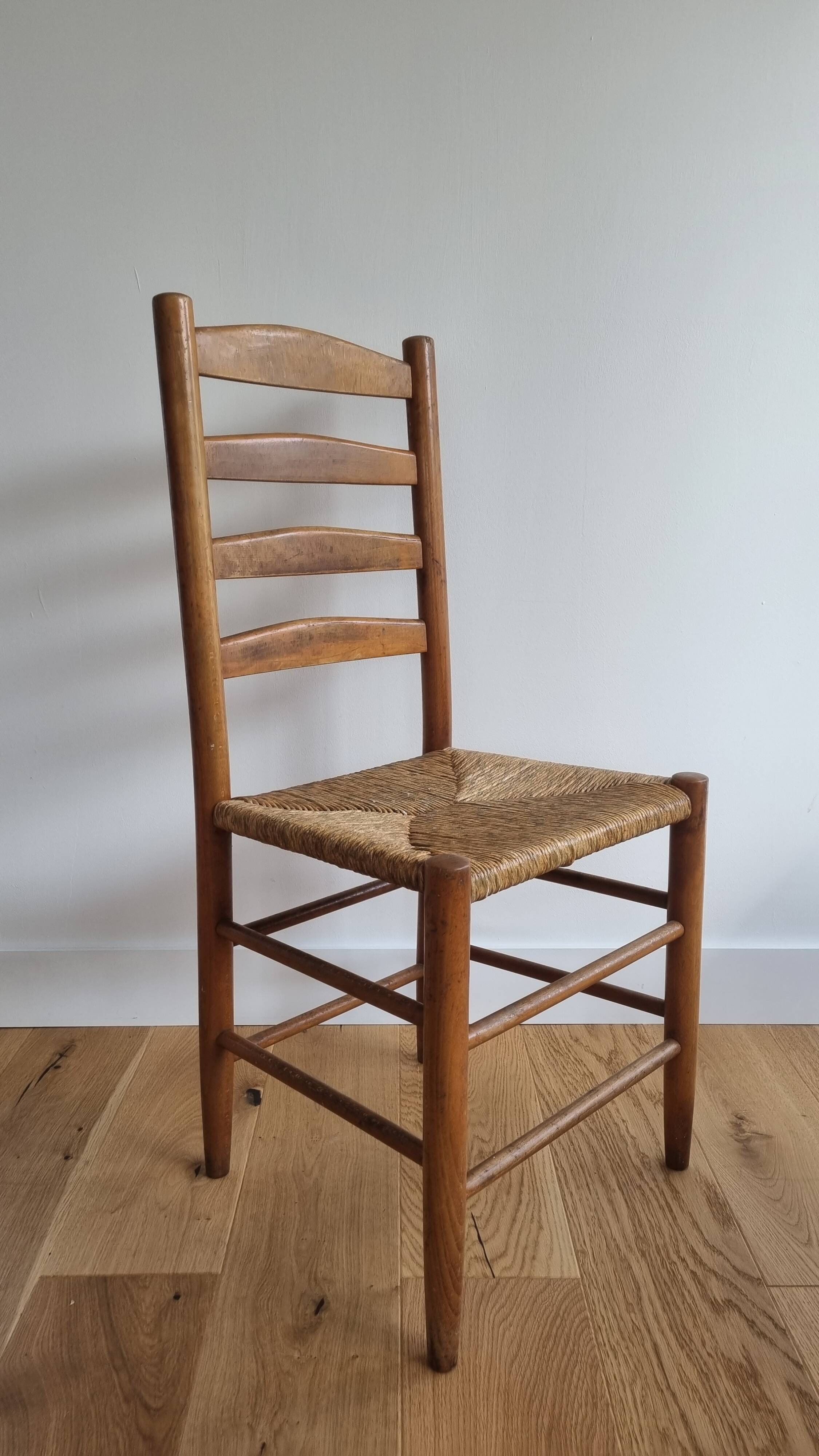 pair of vintage straw chairs