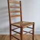 pair of vintage straw chairs