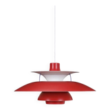 Louis Poulsen / Poul Henningsen “PH 5” pendant lamp / red / mid-century / Danish modern design / PH5