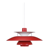 Louis Poulsen / Poul Henningsen “PH 5” pendant lamp / red / mid-century / Danish modern design / PH5