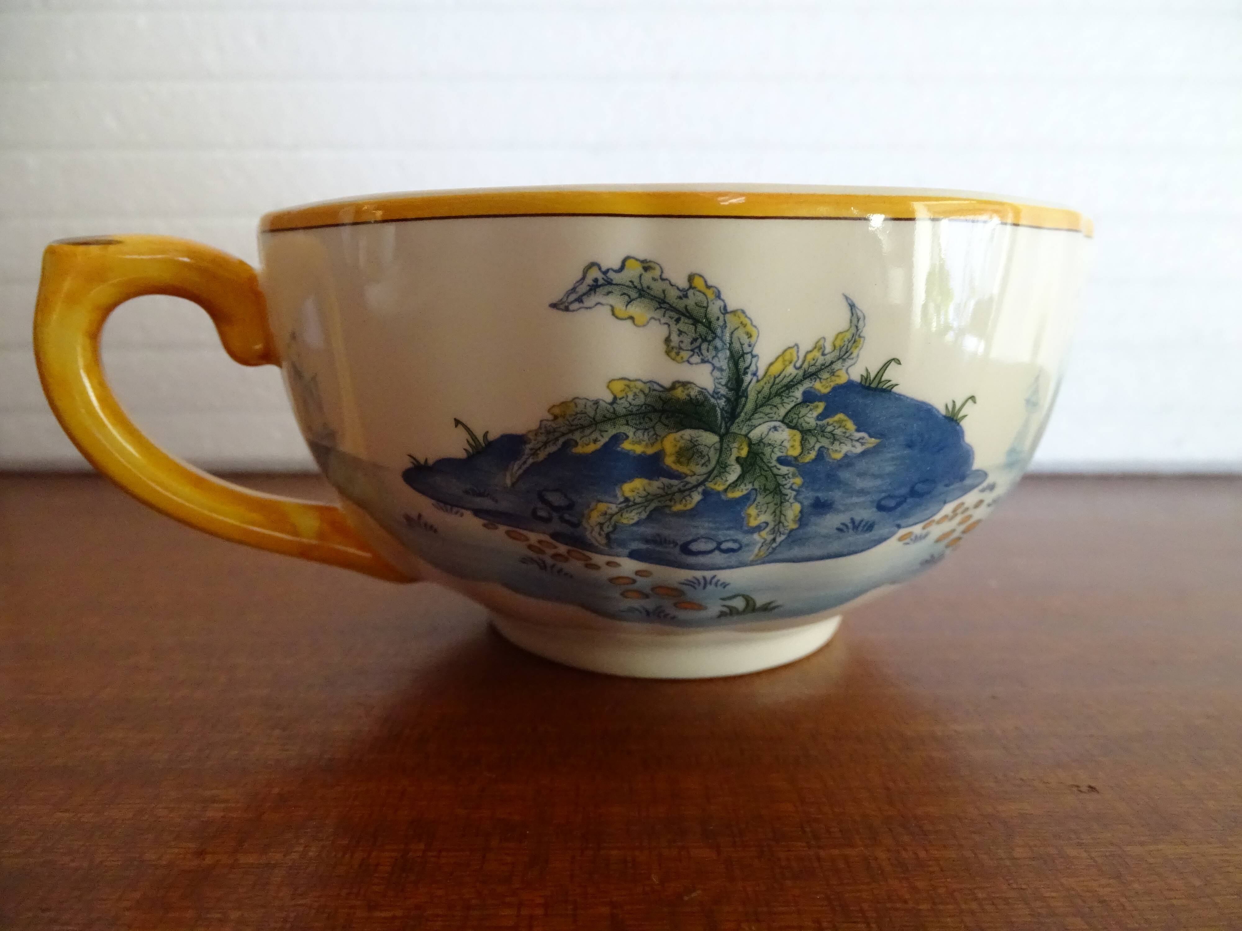 Earthenware lunch cups by Gien MAGELLAN - With box