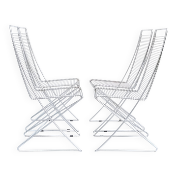 4 wire chairs by Till Behrens for Schlubach