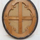 Oil portrait on canvas carved wooden frame