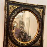 Miroir Napoléon 3 noir/doré - 97x118cm