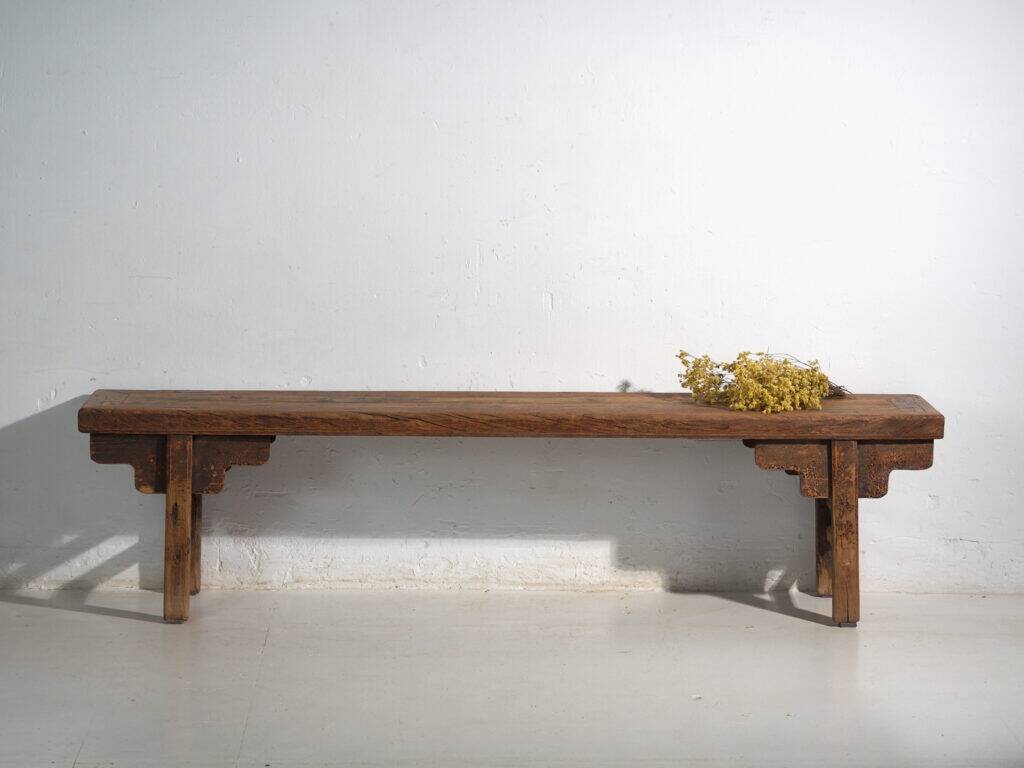 Banc ancien en bois d’orme – Chine, vers 1930