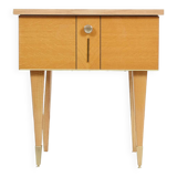 Vintage bedside table in blond oak