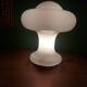 Mushroom lamp peill putzler in white opaline 60'S