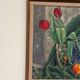 Swedish Oil on Panel – “Still Life with Tulips” by J. Essen Loarp