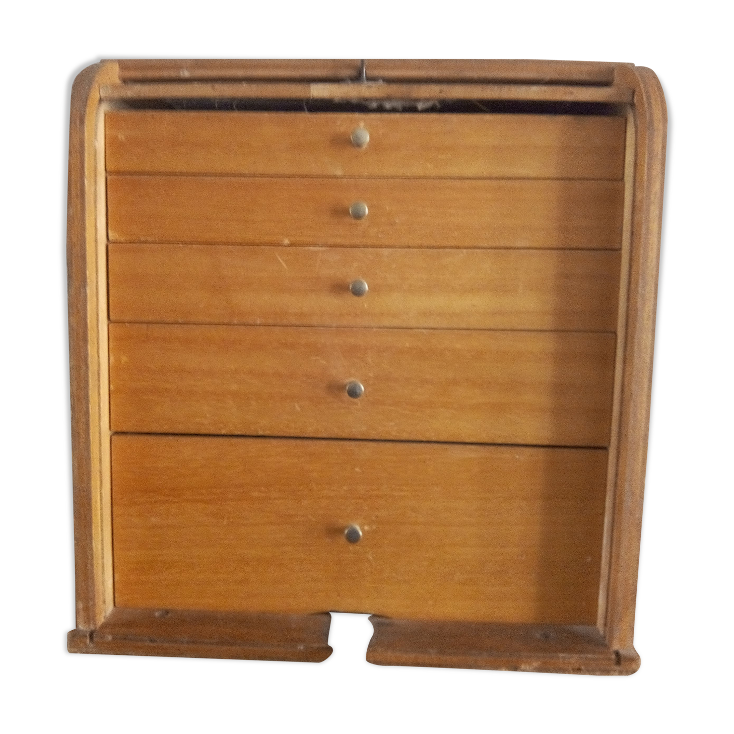 Small watchmaker's furniture with curtain. 50s